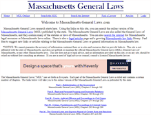 Tablet Screenshot of massachusettsgenerallaws.com